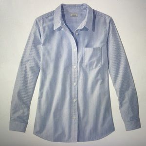 Blue striped button down top, from S’johns bay